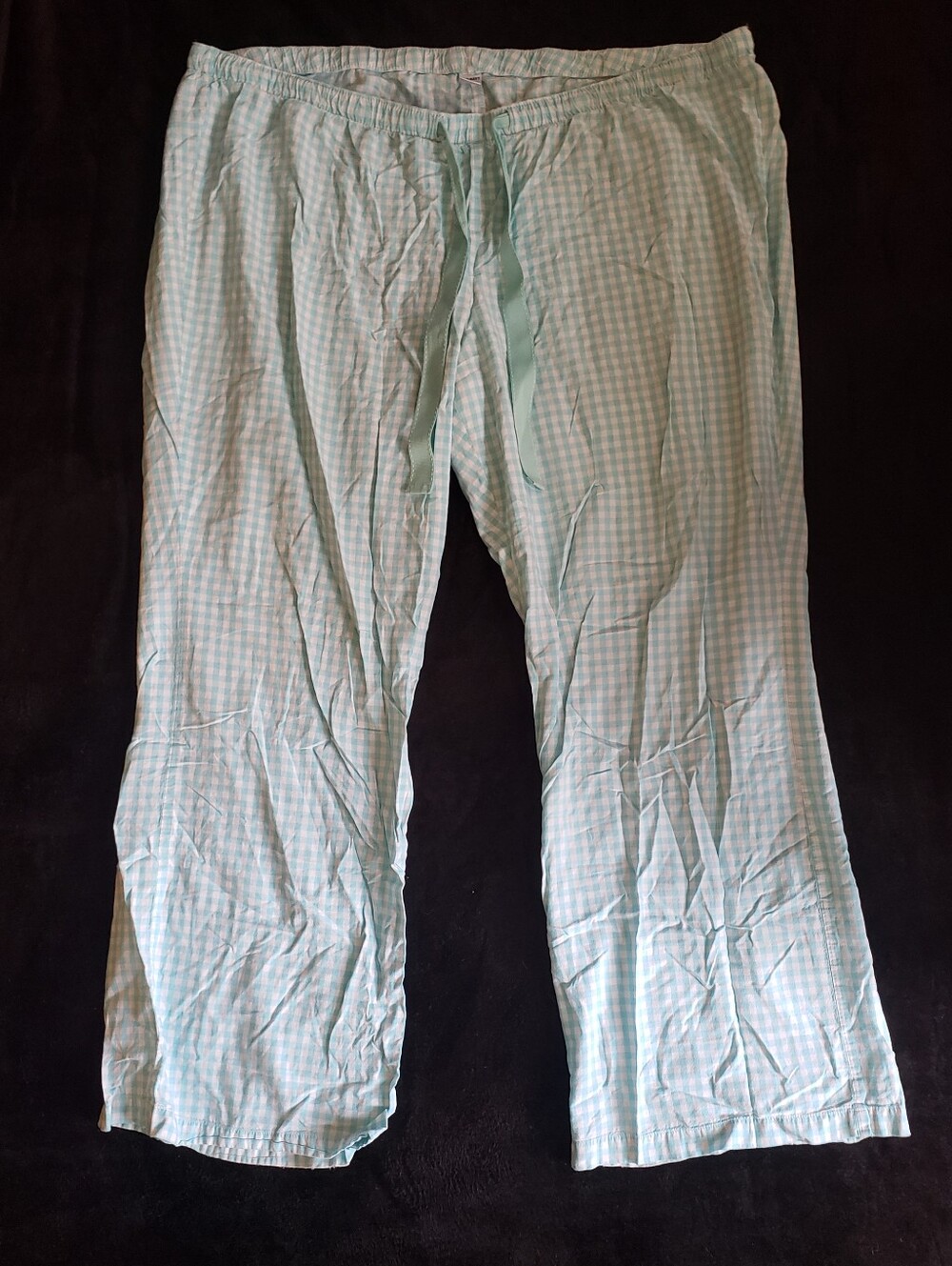 Old Navy Blue White Gingham Checkered Pajama Bottoms XXL